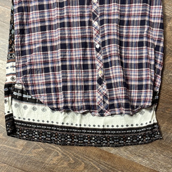 Oddy Boho Plaid Button Down Shirt - Picture 4 of 7